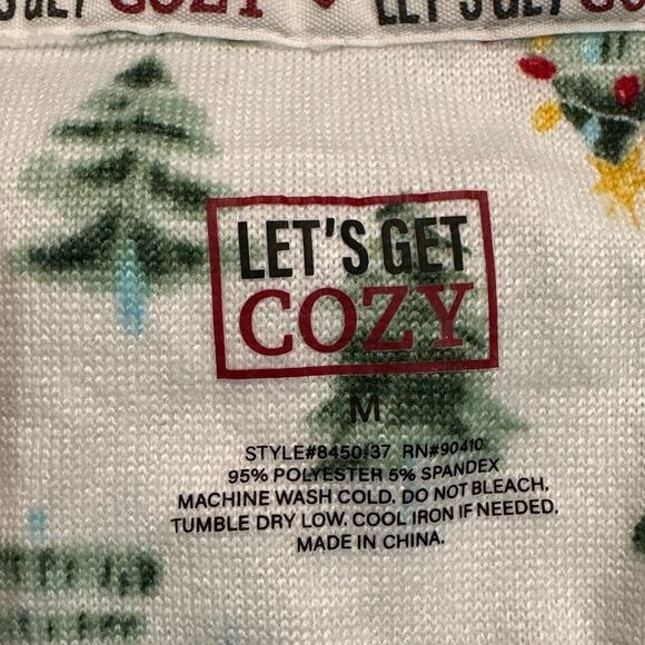 Let’s Get Cozy Super Soft and Stretchy Christmas Tree Pajamas Medium - Picture 4 of 7